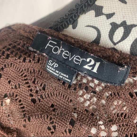 Knitted Peplum Brown Top - Picture 14 of 14